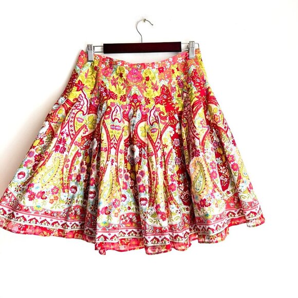 Jones Wear Jeans Floral Paisley Print Mini Skirt - Picture 1 of 7